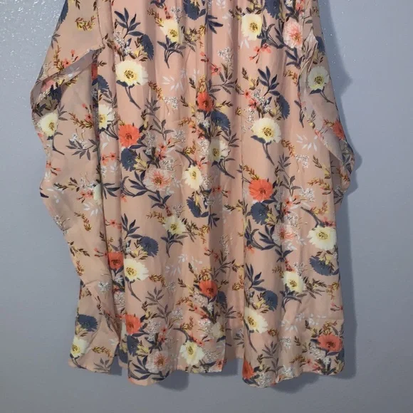 Riche Glamour pink floral ruffle side wings skirt - Picture 3 of 7